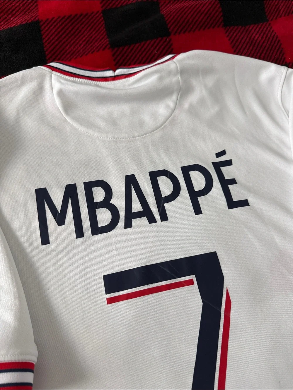 Paris Saint-Germain (PSG) #7 Kylian Mbappe 2021-22 Jordan Fourth Away Jersey